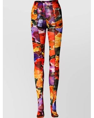 Dolce & Gabbana Floral Tights - Red