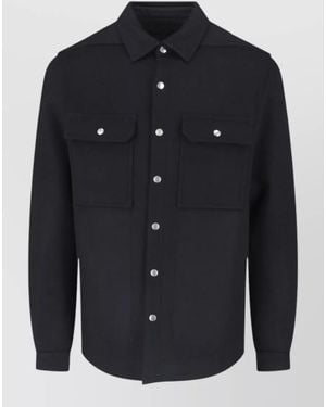 Rick Owens Virgin Wool Single-Breasted Coat - Blue