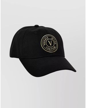 Versace Jeans Couture Curved Brim Cap Featuring Logo Design - Black