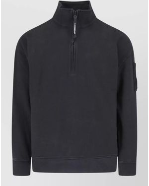 C.P. Company Half-Zip Cotton Sweatshirt - Blue