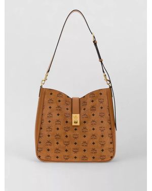 MCM Canvas Tracy Shopping Tote Bag Strap - Brown