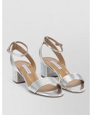 Aquazzura Sundance 50 Mm Block Heel Ankle Strap Sandals - Multicolour