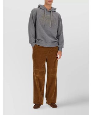 Etro Cotton Regular-Fit Hoodie - Grey