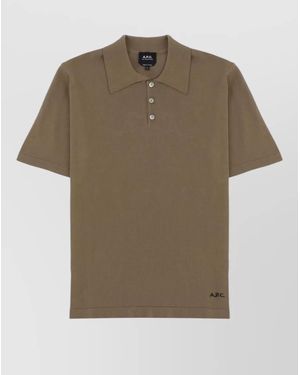 A.P.C. Cotton Logo Polo Shirt - Multicolour