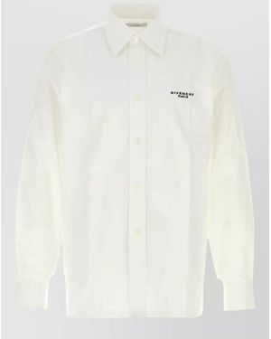 Givenchy Poplin Shirt Long Sleeves Straight Fit - White