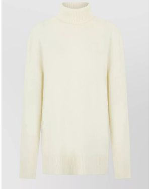 TOTEME Cashmere Ribbed Turtleneck Jumper - Natural