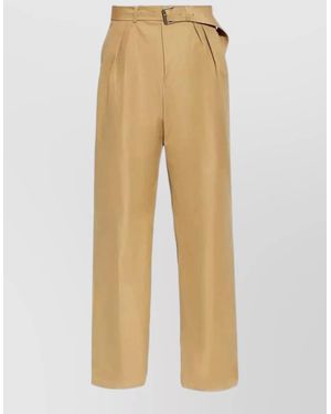 Dries Van Noten Cotton Wide-Leg Trousers - Natural