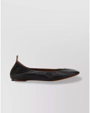 Lanvin Leather Ballerina Flats - Black