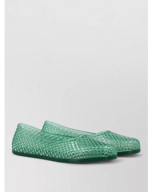 Ancient Greek Sandals Mesh Ballerina Flat Rubber Sole Style - Green
