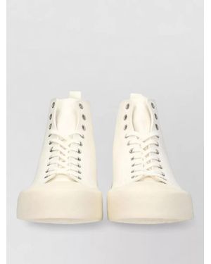 Jil Sander Canvas High-Top Trainers - Natural