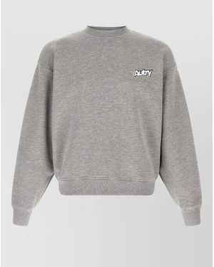 Autry Logo Embroidery Crew Neck Sweatshirt - Grey