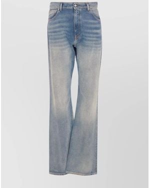 MM6 by Maison Martin Margiela Faded Denim Jeans Five-Pocket Design - Blue