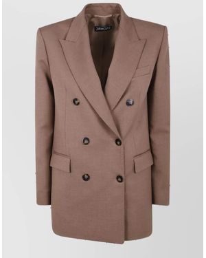 DR. HOPE Oversized Double Breasted Blazer - Brown