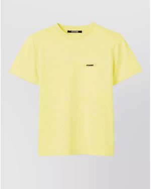 Jacquemus Short Sleeve Crew Neck Regular Top - Yellow