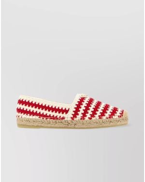 Prada Crochet Espadrilles - Red