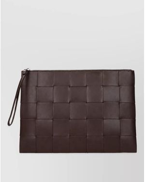 Bottega Veneta Leather Clutch Bag - Brown