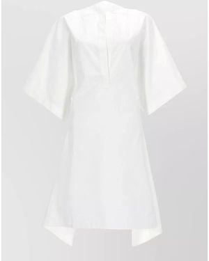 Jacquemus Oversized Cotton Mini Dress - White