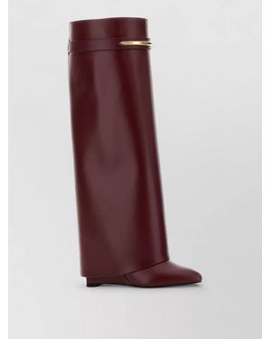 Givenchy Leather Shark Boots High Shaft Hardware - Purple