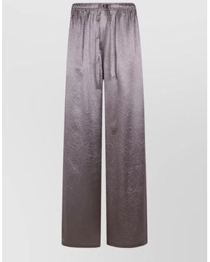 Filippa K Eve Draped Pants Wide Leg Satin - Purple