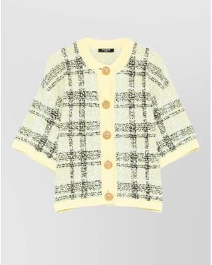 Balmain Cropped Jacket - Metallic