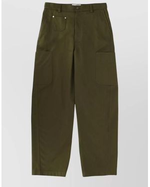 Givenchy Couture Seam Tailored Cargo Pocket Pants - Green
