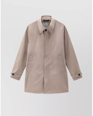 Woolrich City Carcoat Belted Cuffs - Natural