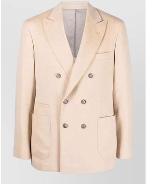 Brunello Cucinelli Wool Blazer - Natural