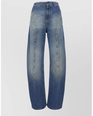 MM6 by Maison Margiela Denim Trousers Belt Loops Back Pockets - Blue