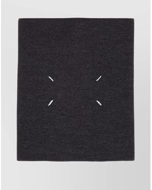 Maison Margiela Logo Square Scarf Contrast Stitching - Black