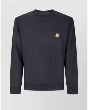 Maison Kitsuné Cotton Regular-Fit Sweatshirt - Blue