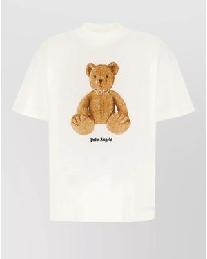 Palm Angels Bear Print Cotton Regular-Fit T-Shirt - White