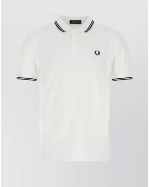 Fred Perry Cotton Short-Sleeve Polo Shirt - White
