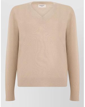 Weekend by Maxmara Silk Cashmere V-Neck Sweater - Natural