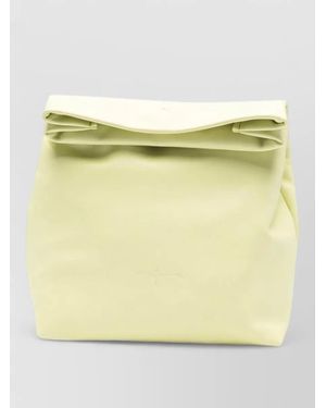 Cortana Leather Clutch Bag - Yellow