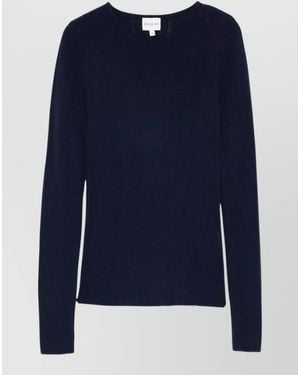 Herskind Merino Wool Crewneck Sweater Long Sleeves - Blue