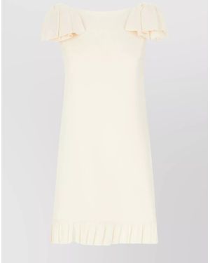 Valentino Garavani Silk Virgin Wool Mini Dress - White