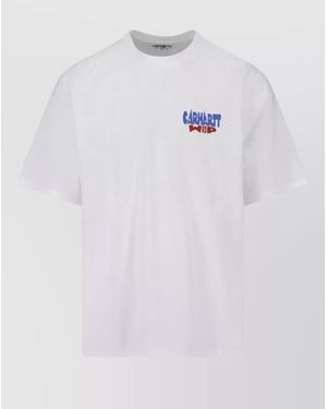 Carhartt Crew Neck Graphic Print Short Sleeve Shirt - White