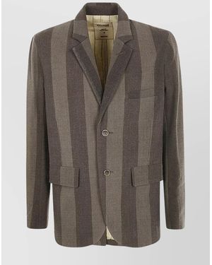 Uma Wang Jacal Jacket Chest Pocket Front Flap Pockets - Gray