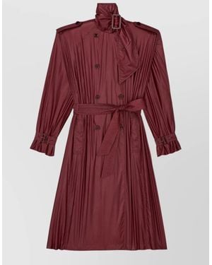 Saint Laurent Oversized Trench Coat - Red