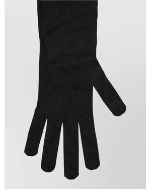 Dolce & Gabbana Polyester Long Elbow Length Gloves - Black