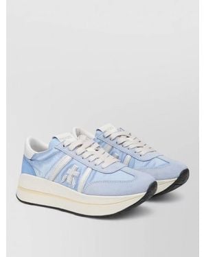 Premiata Sneakers Suede Mesh Breathable Construction - Blue