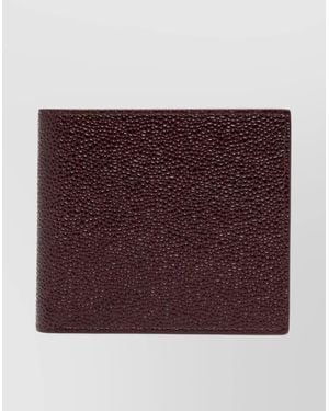 Thom Browne Pebbled Leather Bi-Fold Wallet - Purple