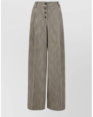 Paul Smith Trousers Belt Loops Button Detail Back Pocket - Grey