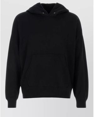 Visvim Hooded Sweatshirt With Front Pocket And Ribbed Cuffs - Blue