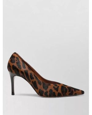Roberto Festa High Heel Court Shoes Leopard Print Pointed Toe - Brown