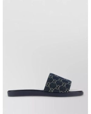 Gucci Denim Slides - Blue