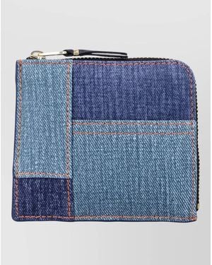 Comme des Garçons Denim Leather Purse - Blue