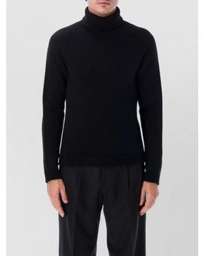 Tom Ford Cashmere Wool Mohair Ribbed Roll-Neck Jumper - Blue