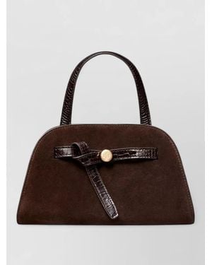 Tory Burch Romy Small Suede Leather Shoulder Bag - Brown