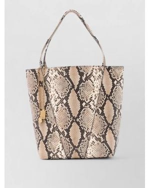 Chloé Spin Leather Shoulder Bag - Natural
